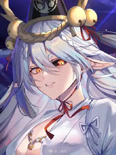 阴阳师铃鹿御前大岳丸画师微博:山桂贰