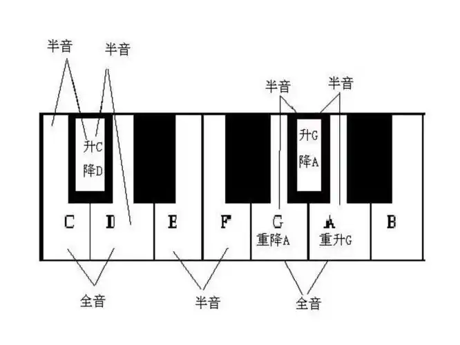 半音(相邻两个音之间最小的距离)_石塘网