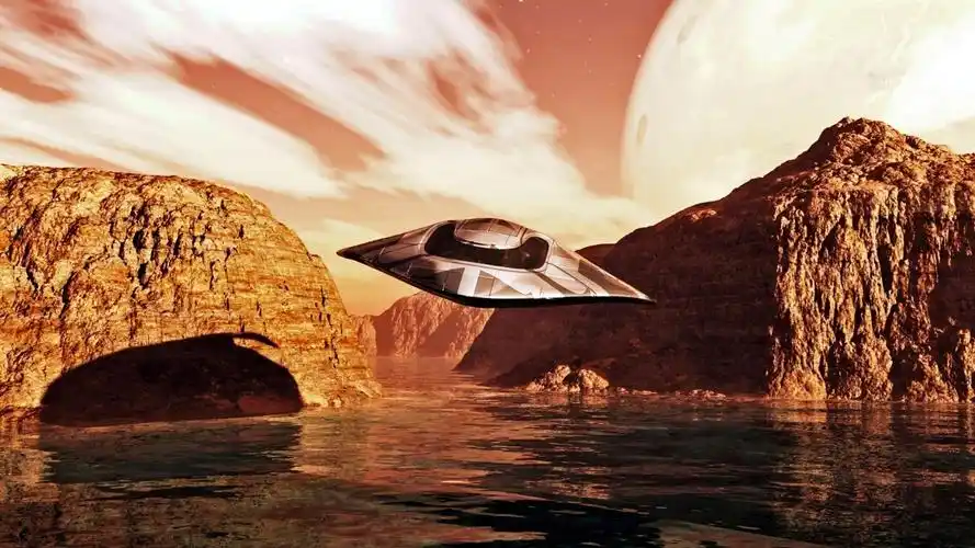 飞行中的飞碟壁纸