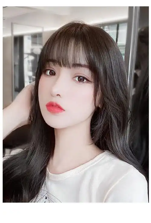 魅赞 减龄空气刘海假发片圆脸尴尬期女蓬松网红3d法式头发隐形 自然色