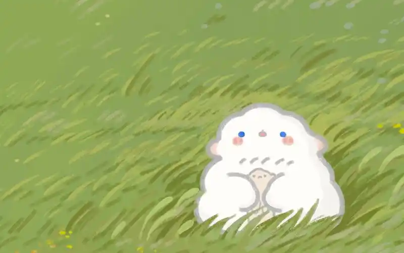 小清新绿色护眼手绘壁纸图片