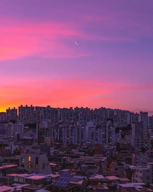 夕阳西下_朋友圈背景图