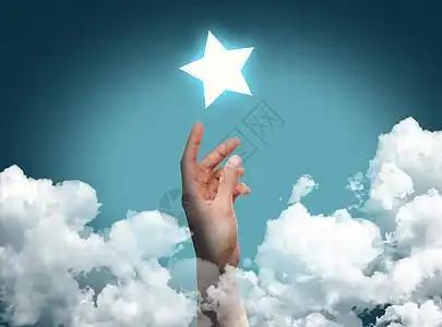 摘星星的人图片素材