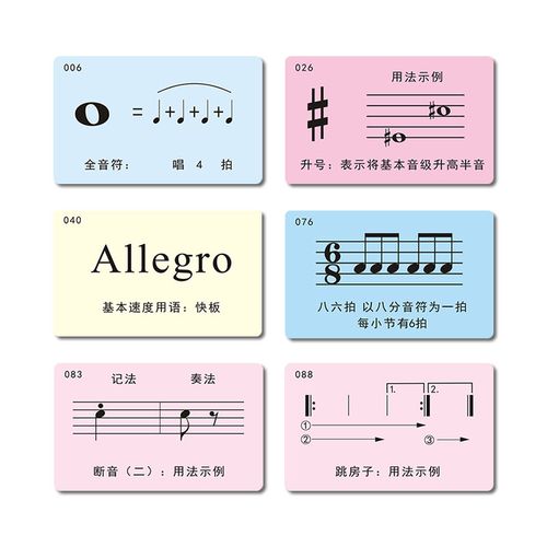 五线谱钢琴90张儿童乐理入门识谱音符卡片pvc早教闪卡