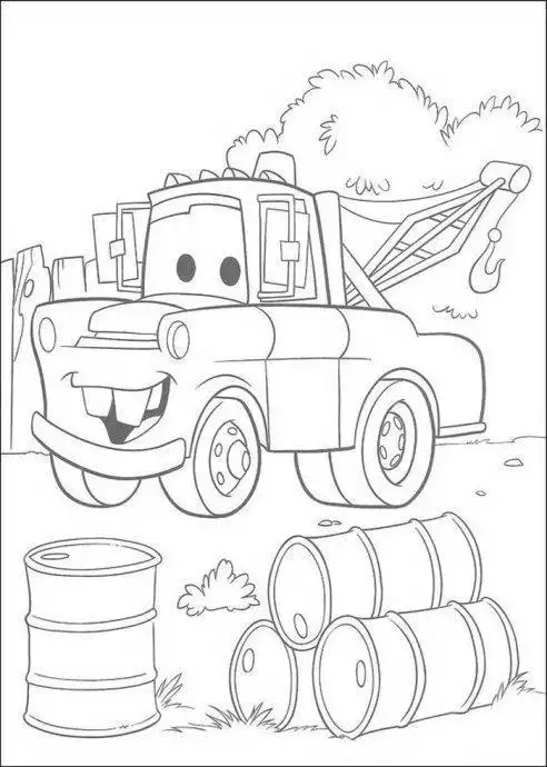 赛车总动员全体简笔画