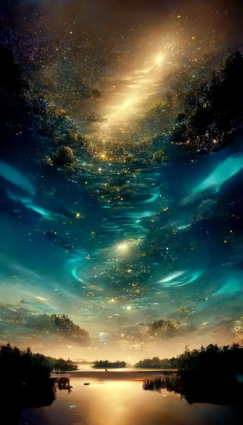 高清星空极光手机壁纸,无水印!#抖音图文来了  - 抖音