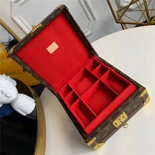 lv路易威登m44185老花拼红色首饰盒