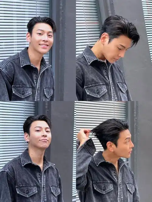 帅气又自然的男生背头发型