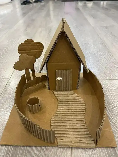 手工纸板房子