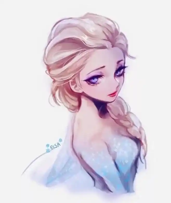 冰雪奇缘可爱美丽公主插画手机壁纸