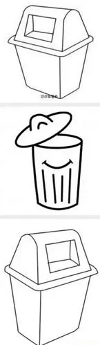 怎么画文明从我做起的简单的垃圾桶