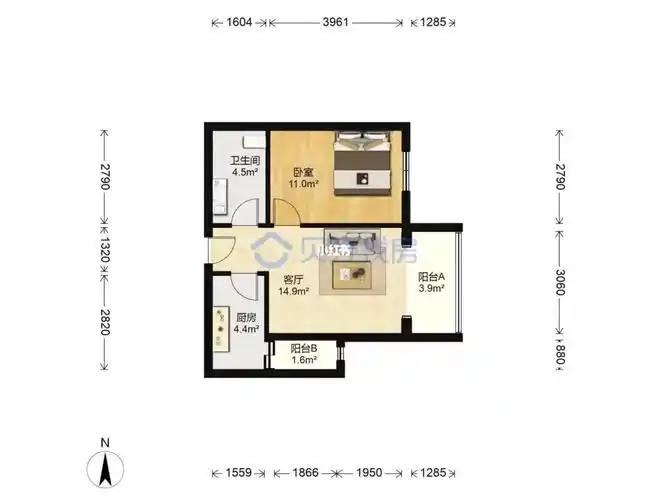 小户型改造65期新年第一更40平1室改2室