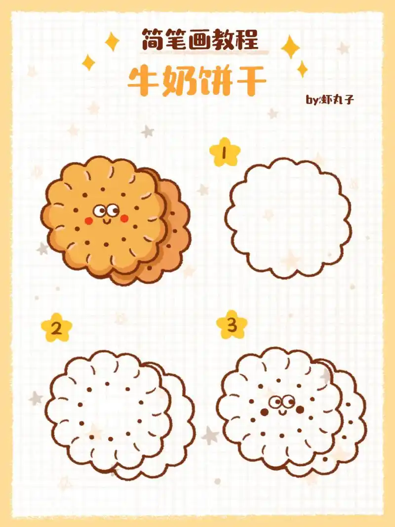 简笔画教程之牛奶饼干 简笔画教程之牛奶饼干94