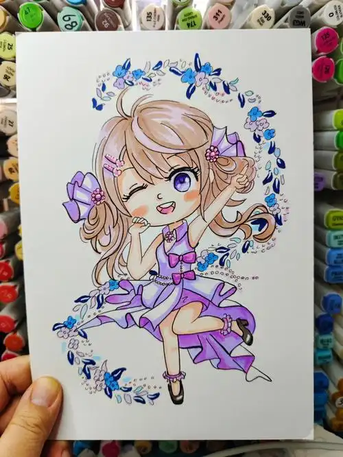 绘画  #小红书  #马克笔  #寻找小红书绘画大神  #人物情绪版