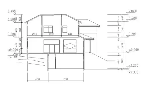 二层别墅现代风格建筑施工图设计