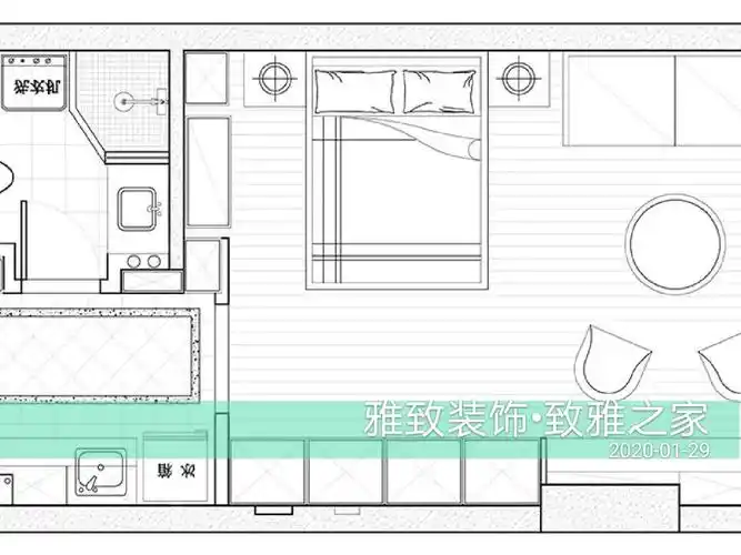 50㎡长条形美式风单身公寓,一人的小蜗居,也可以惬意又温馨!