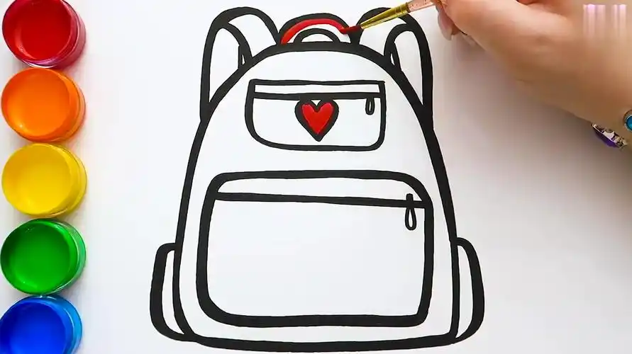 简易画教你怎么画书包!