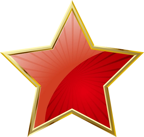 卡通星星彩色五角星海报png素材