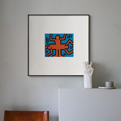 哈林 涂鸦装饰画个性创意客厅方形壁画loft工业风玄关挂画