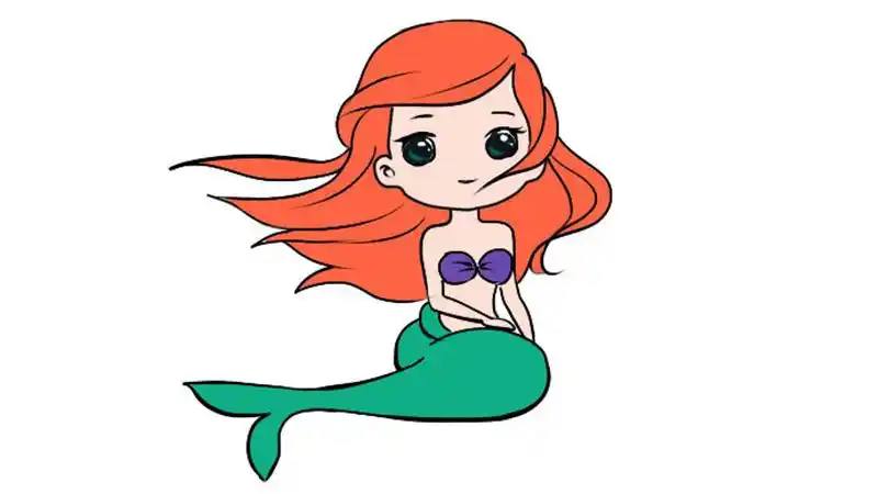 爱丽儿公主涂色画