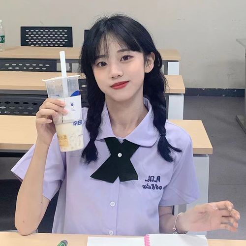 泰国校服娜诺泰式初恋禁忌女同款短袖衬衫短裙jk制服学生班服套装