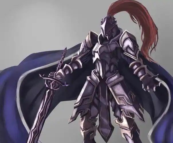 灰色の骑士|灰啓お的盔甲武士pixiv插画图片