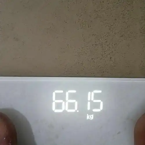 写美篇          早上测量体重的时候,体重又恢复到了以前,66公斤
