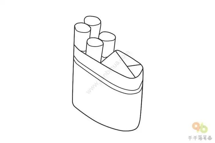 香烟简笔画步骤图
