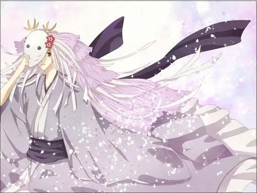 求夏目友人帐,夏目带狐狸面具的图.