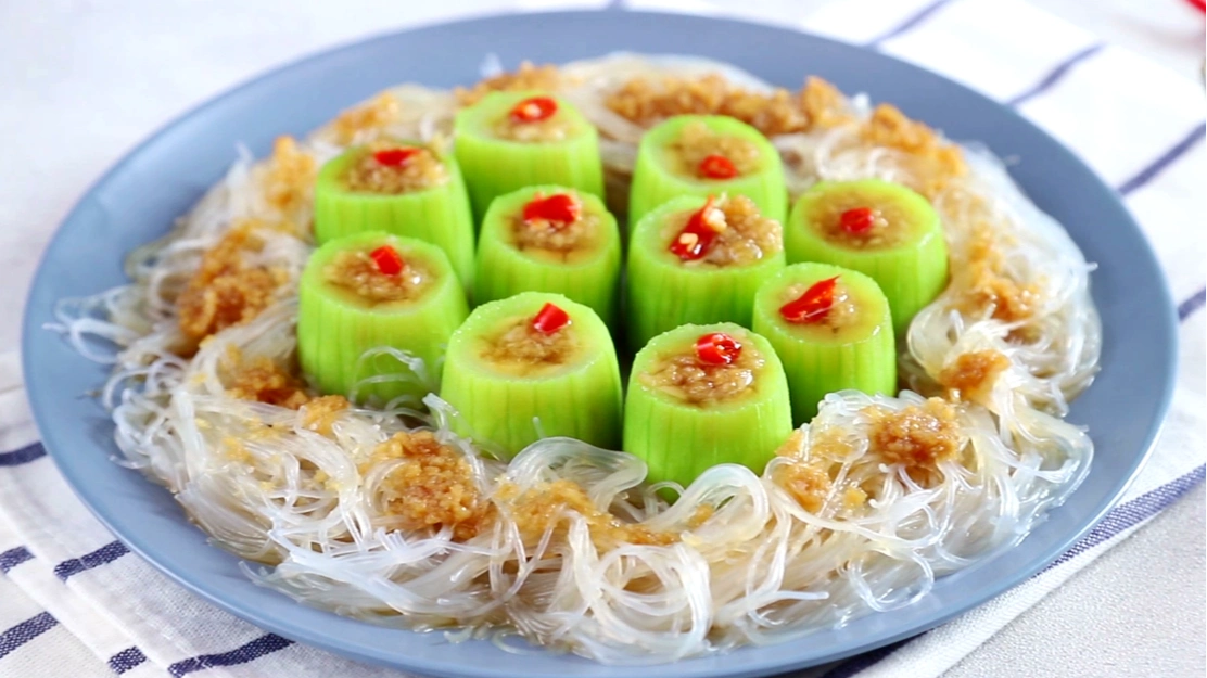 蒜蓉粉丝蒸丝瓜怎么做