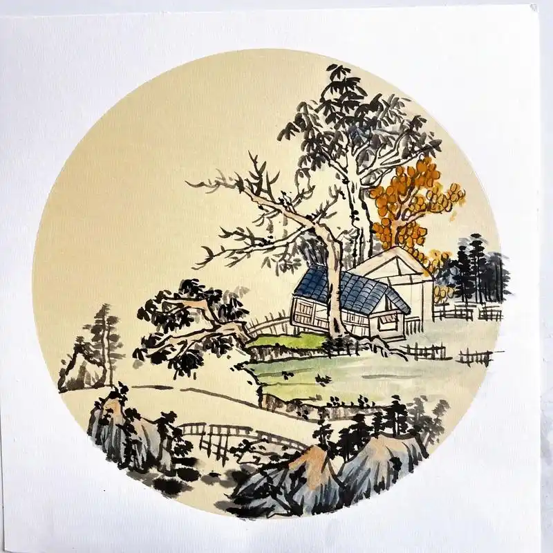 创意美术96||国画山水8～10岁小朋友作品 166欣赏山水画作品 2