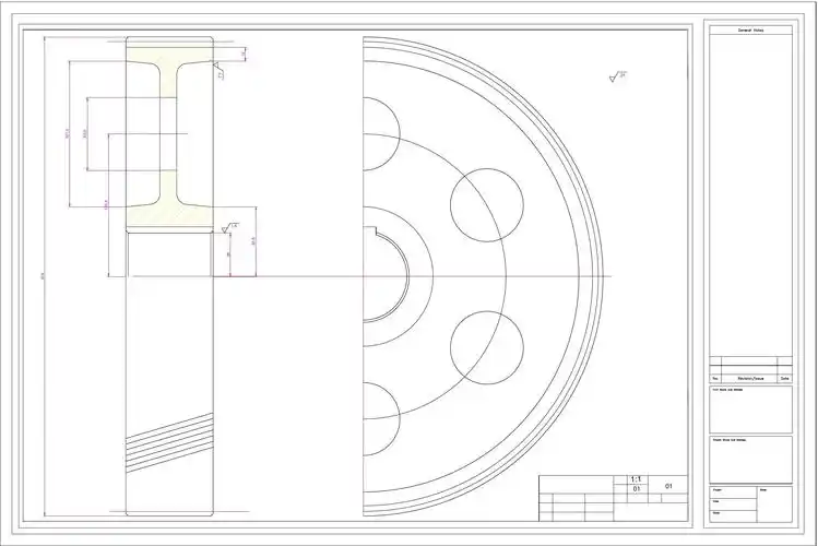 单级齿轮传动低速轴圆柱斜齿轮零件图