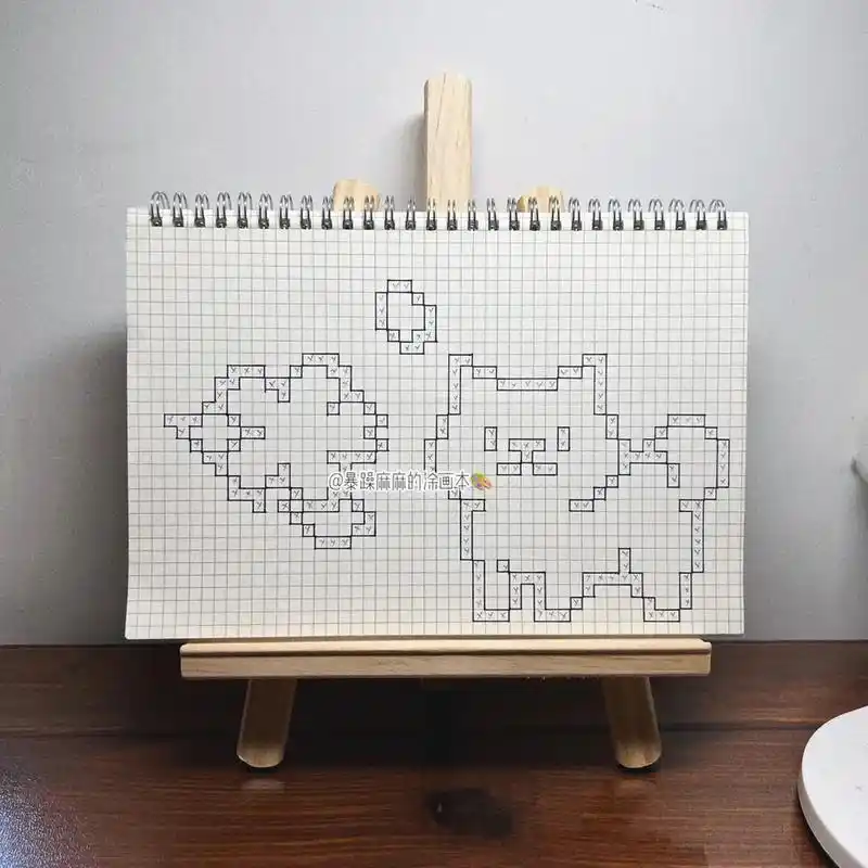 像素画临摹[64] 樱花柴犬 太可爱了吧! #像素画 #像素 - 抖音