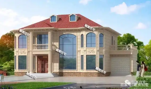 6栋带八角窗设计的二层别墅,不仅造型好看,采光也极佳