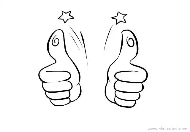 加油儿童画怎么画 加油简笔画图片 - 水彩迷