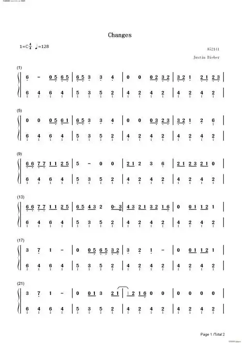 changes(钢琴谱)3
