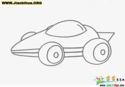 汽车简笔画未来汽车简笔画创意优秀小学生获奖科幻画《未来汽车》欣赏