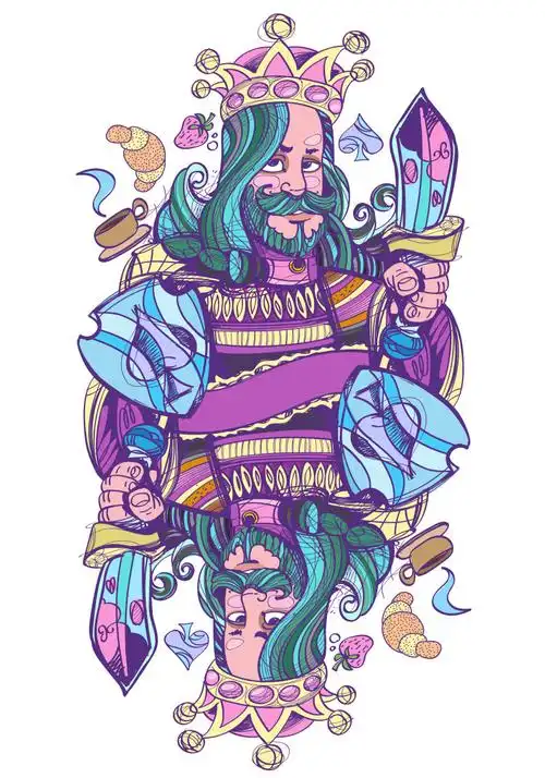 黑桃王纸牌矢量图