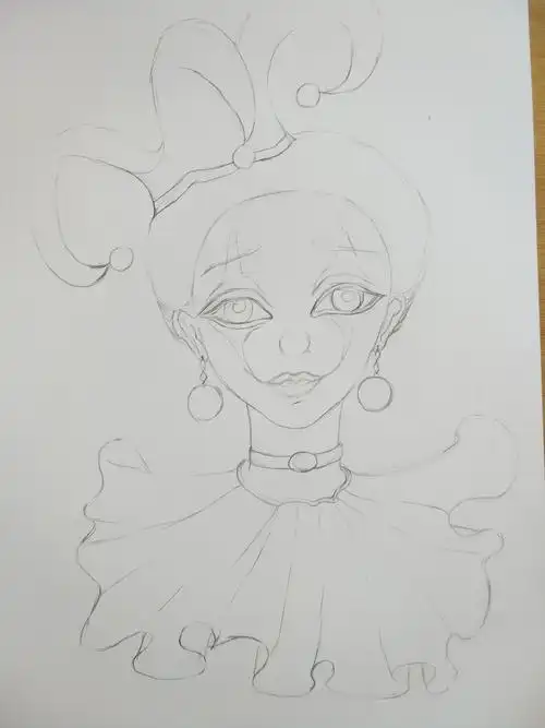 手绘小丑女