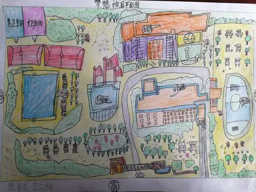 三二班数学创新作业——绘制梦想校园平面图