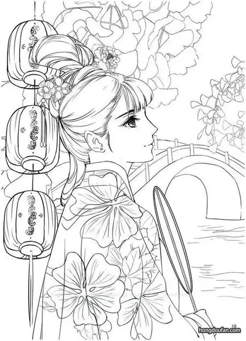 图色,填色,填色图片,填色游戏,妈妈,妹妹,姐姐,姐姐简笔画,小仙女,小