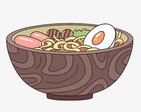 中餐中式面条插画