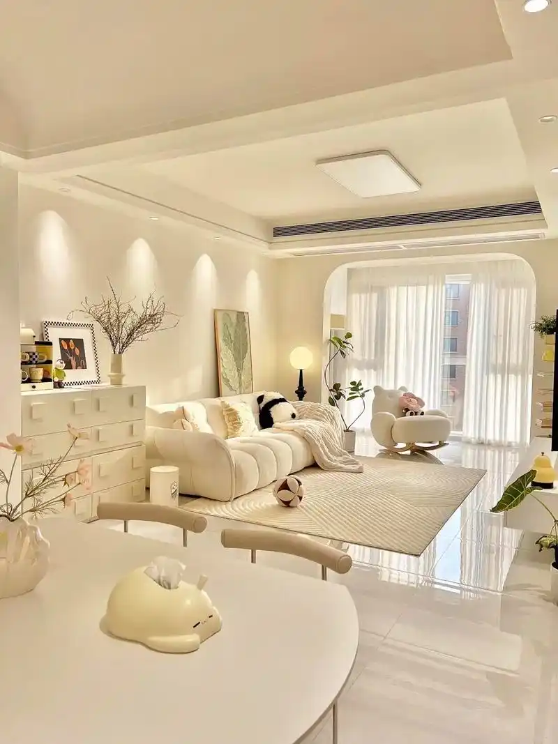 小户型穷装的就选奶油风!真的既省预算又温馨!85平方三室一厅