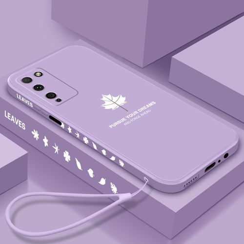 创意枫叶华为荣耀30青春版手机壳honor 30lite液态硅胶保护套直边