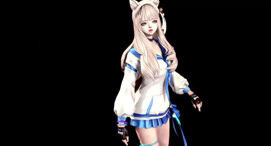 剑灵韩服最新蓝色款欣喜时装美图欣赏