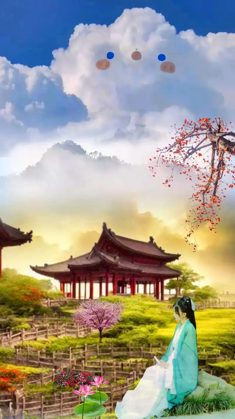 醒图滤镜.古风潮图,春天乡村风景##抖音图文来了 #图文伙伴 - 抖音