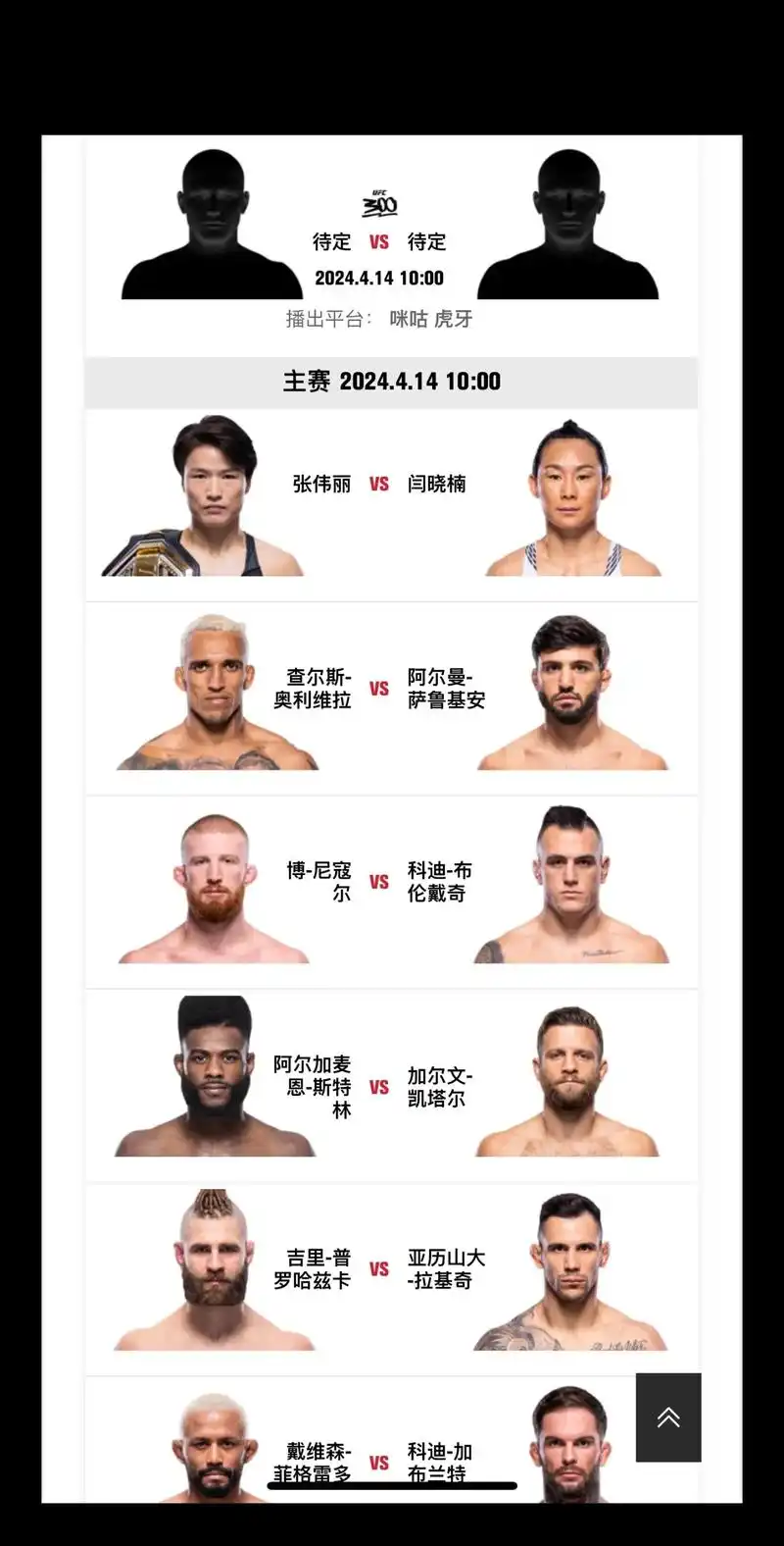 ufc299 和#ufc300 你更看好哪一场 大 - 抖音