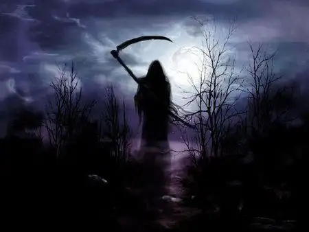 求几张扛镰刀的死神的照片,谢谢