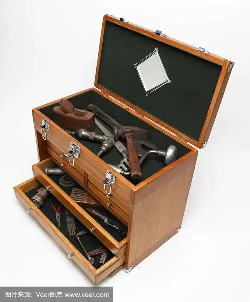 古董木制工具箱