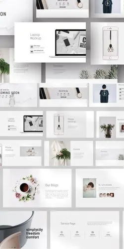 北欧风清新时尚图文排版通用ppt模板